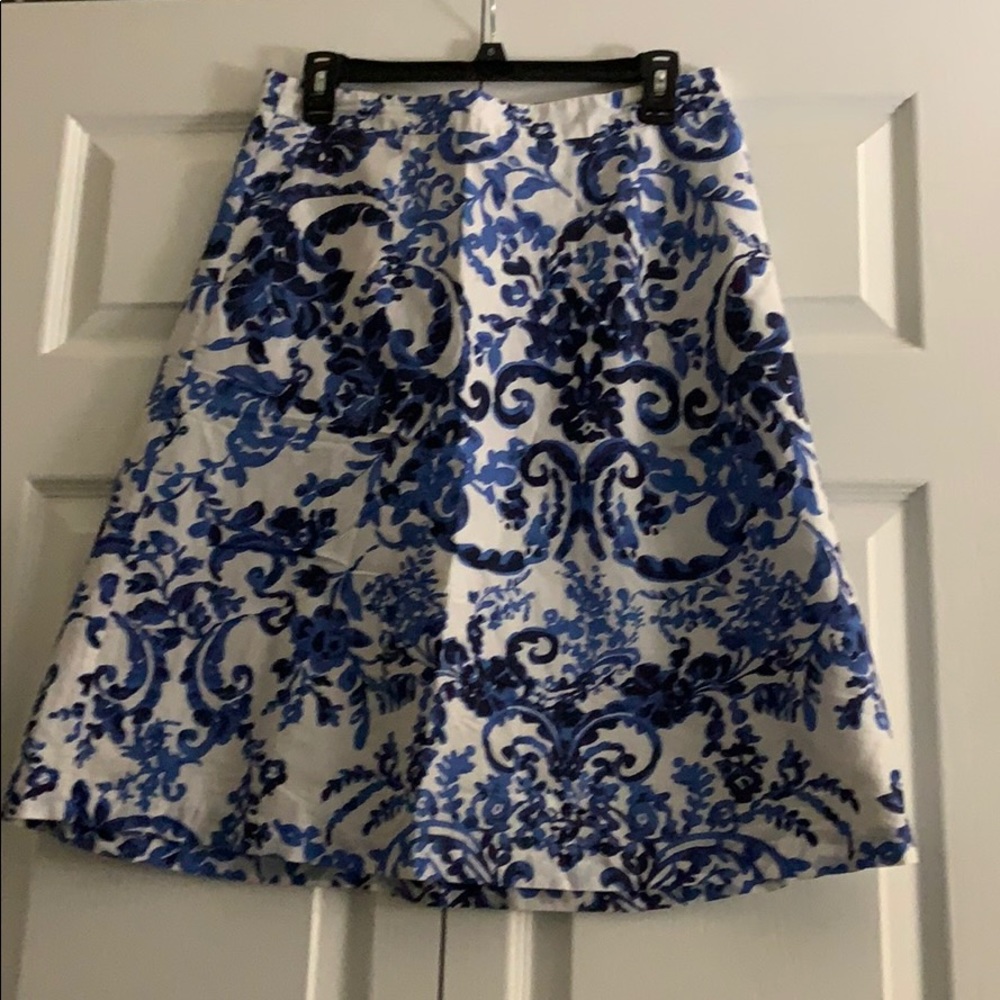Black and blue floral skirt